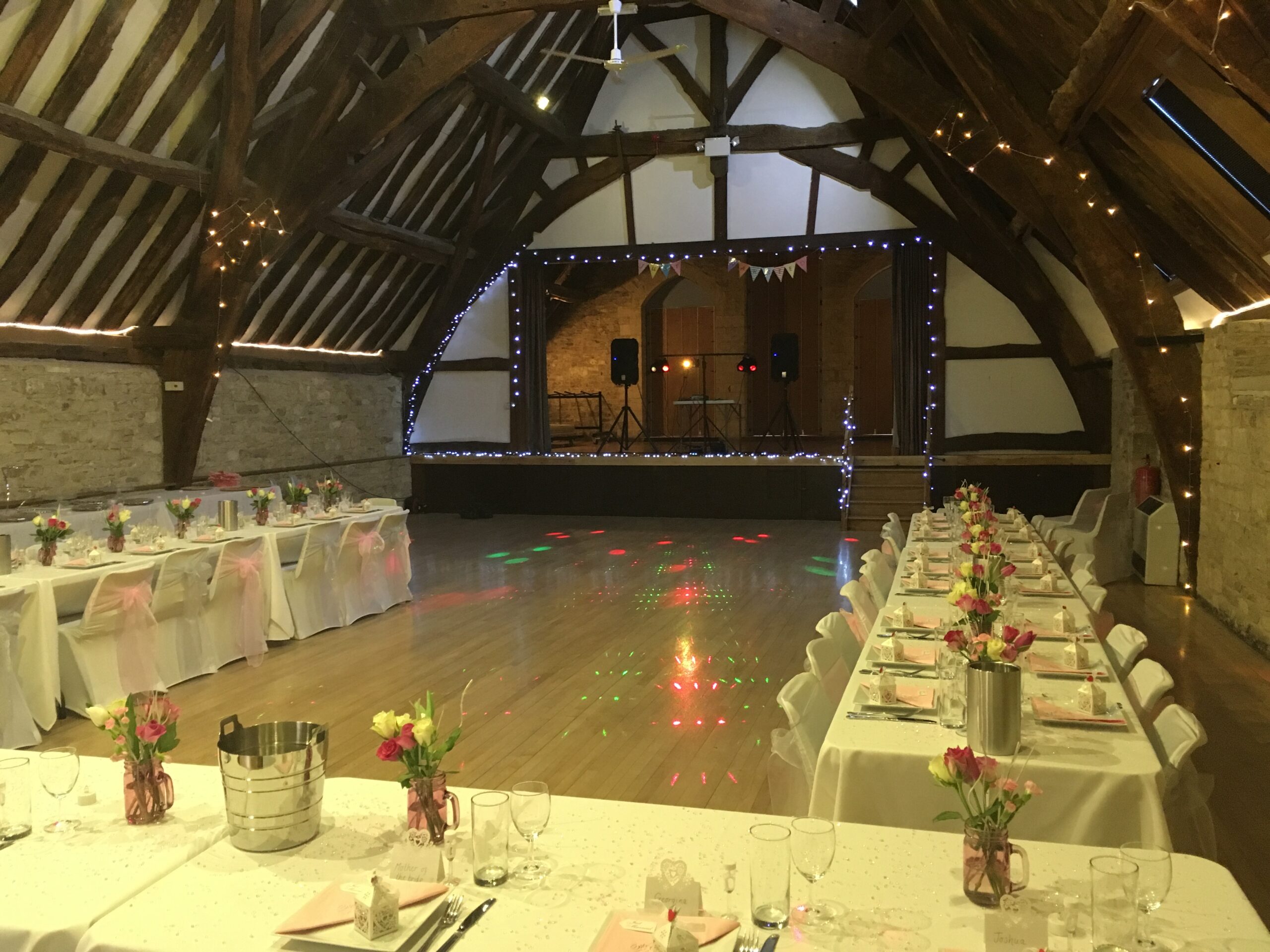Main hall with disco lights